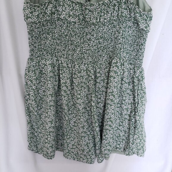 Shy & Sparrow Green Floral Pattern Spaghetti Strap Short Romper Size XL - Picture 16 of 16